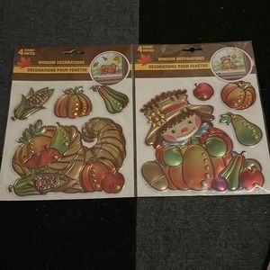 NWT Fall Window Decorations 2 Packs